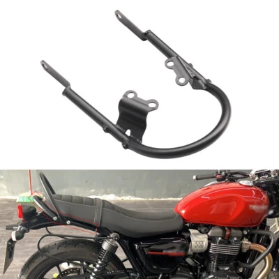 Rear Passenger Grab Rail Rack Mount Bar For Triumph Bonneville T120 T100 2016-up Foto 1 de 4