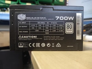 ALIMENTATORE PSU NON MODULARE COOLER MASTER RS-700-ACAB-B1 700W 80PLUS PFC ACT - Foto 1 di 3