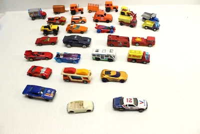 LOT OF 30 Vintage Hot Wheels Matchbox Playart Corgi Aurora CARS & TRUCKS - Image 1 of 4