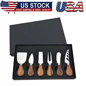 Cheese Knives with Cheese Slicer Cheese Cutter Cheese Fork,Spreading Knife - Picture 1 of 8