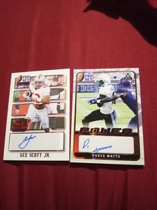 NFL Deuce Watts RC Auto POWER BRONZE & GEE SCOTT JR AUTO POWER RC - Picture 1 of 3