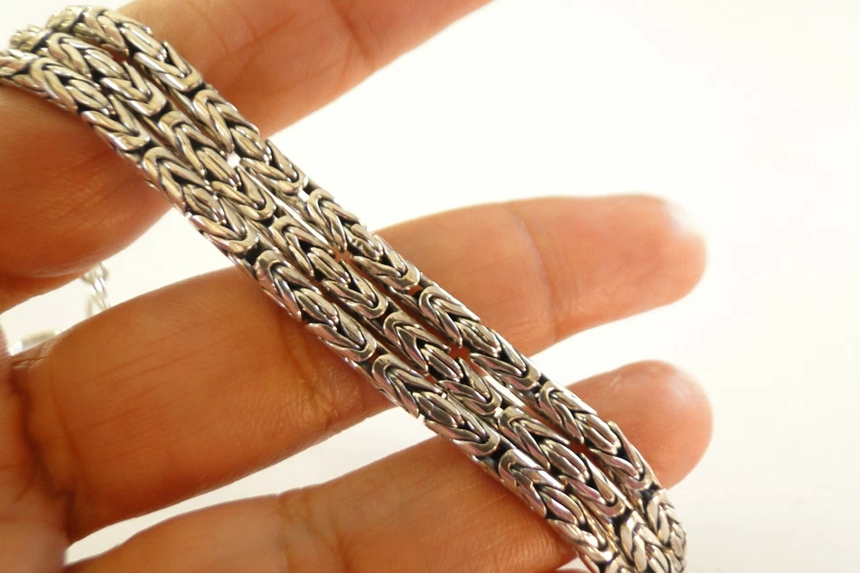 Balinese Byzantine Three Chain No Stone Sterling Silver Toggle Bracelet - Image 1 of 4