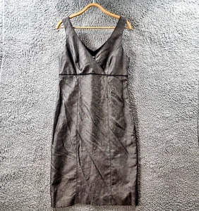 TABLE EIGHT Womens Pencil Dress Size 12 Grey Sleeveless High Waist V-Neck Midi - Picture 1 of 14