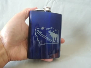 Montana beautiful flask stainless steel 6 oz - Picture 1 of 8