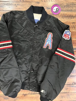 Chaqueta bomber satinada vintage años 90 Houston Oilers Starter Foto 1 de 4