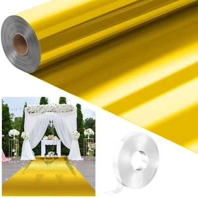 Alfombra reflectante doble cara corredor pasillo 3,3 X 98,4 pies para ceremonia de boda M Foto 1 de 4