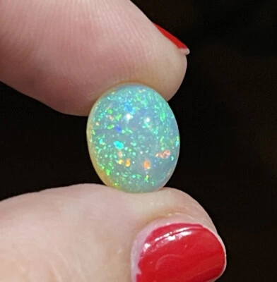 2.7ct 12.1x9.8x5mm Finest Sparkling Stardust Oval Welo Opal Gemstone Loose Gem - Image 1 of 4