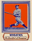 Lou Gehrig - Yankees, art mural publicitaire Wheaties, photo couleur 8x10