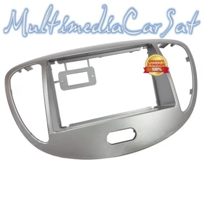 Mascherina Autoradio Hyundai i10 I 10 Cornice Adattore Silver Argento 3455DDS - Immagine 1 di 2
