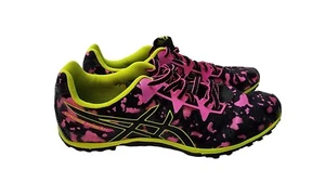 Asics Cross Freak 2 Womens XC Shoes Spikes Size 11 Pink Black Neon Lime Country - Picture 1 of 5