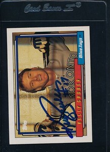1992 Topps #298 Kelly Gruber Blue Jays Signed Auto *49227
