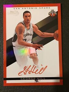 George Hill 2009 Topps Signatures RC Rookie /869 Red Foil Facsimile Signature