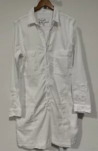Vestido utilitario Frank & Eileen Southern Ireland blanco talla grande ¡NUEVO $458! - Imagen 1 de 11