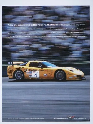 2001 Chevrolet Corvette Racing At Le Mans Vintage Original Print Ad- 8.5 x 11" - Image 1 of 4