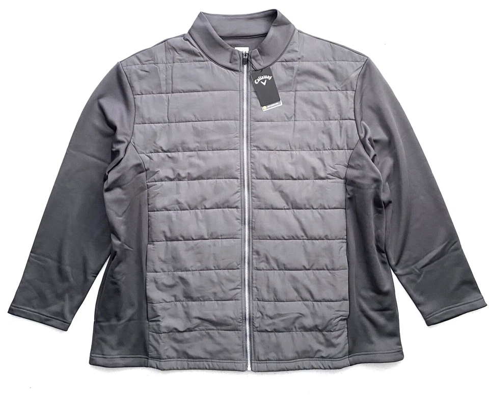 Chaqueta Callaway Poliéster Cremallera Completa Polar Tono Silencioso Gris Chaqueta Acolchada 3X Foto 1 de 2