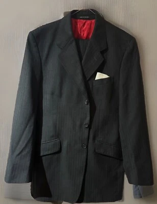 TRAJE JOSEPH MARTIN A MEDIDA VINTAGE GRIS ESPIGA REINO UNIDO 40L Foto 1 de 4