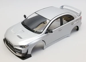 1/10 BODY Shell MITSUBISHI LANCER EVO X VOLTEX Body 200mm *FINISHED* -SILVER- - Picture 1 of 23