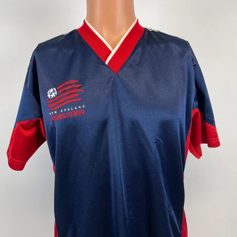 Pro Player New England Revolution Blank Jersey Vtg 90s MLS Soccer Sewn Blue M Cover