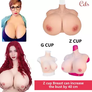 Silicone Breast Forms Huge Boobs Breastplate For Crossdresser Drag Queen Z Cup  - Picture 1 of 26