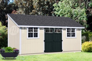 10' x 20' Outdoor Structure Building / Storage Shed Plans, Lean To #D1020L - Picture 1 of 2