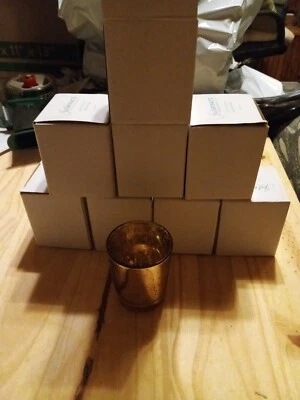 Juego de 8 candelabros votivos de oro Just Artifacts Foto 1 de 3