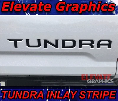 Calcomanías adhesivas de vinilo con incrustaciones de rayas para puerta trasera Toyota Tundra 2014-2021 Foto 1 de 4
