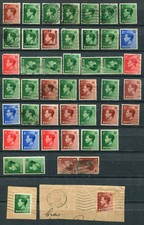 Gb Keviii Varieties Swansea, Dunbarton Postmark etc. 47 Mh/U Stamps.