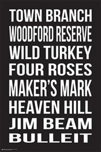 DISTILLERIE BOURBON STATI UNITI ~ 24x36 POSTER WHISKY NUOVO/ARROTOLATO! - Foto 1 di 1