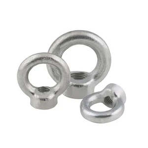 M6 M8 M10 M12 M16 Metric Lifting Eye Nuts Ring Eyelet Nut - Zinc-Plated Steel - Foto 1 di 6