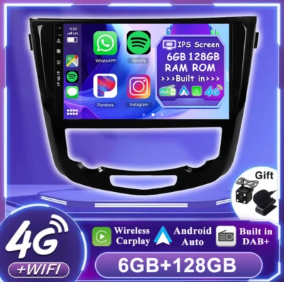 DAB+Für Nissan X-Trail T32 Qashqai J11 T31 J10 Autoradio Android 14 HDMI CarPlay - Bild 1 von 4