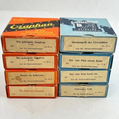 8x Ozaphan 16mm Filme – Kalle Sicherheitsfilm – Heimkino Sammlung - Bild 1 von 4