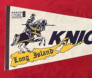 Rare Vintage 1985 Long Island Knights USBL Basketball Team 29 inch Pennant Old