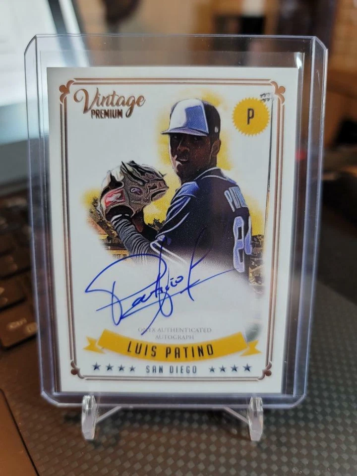 ⚾ 2020 Onyx Vintage Premium Autographs Blue Ink #PALP Luis Patino Auto - Image 1 of 1