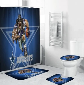 Dallas Cowboys Shower Curtain Set, Bathroom Set - Picture 1 of 5