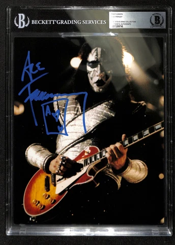 Ace Frehley Kiss Signed 8X10 Photograph BAS (Grad Collection) Cover