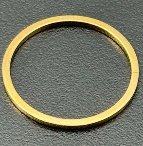 Vtg 14K Yellow Gold Ring Minimalist Band Sz 5.5 / .07 g (SPa) - Picture 1 of 8
