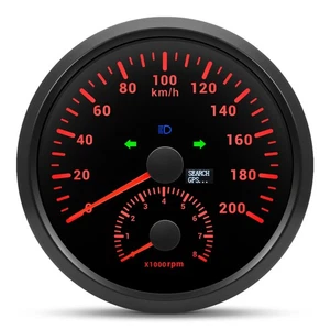 110MM GPS Speedometer 0-200KM/H With Tachometer 8000RPM Gauge for Boat Car Truck - Picture 1 of 13