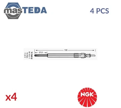 6346 ENGINE GLOW PLUGS NGK 4PCS FOR JEEP GRAND CHEROKEE II 2.7 CRD 4X4 2.7L - Image 1 of 4