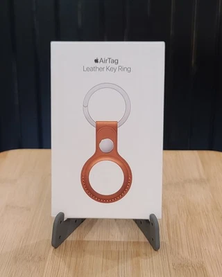 Llavero de cuero genuino Apple AirTag - (MX4M2ZM/A) marrón montura - nuevo en caja Foto 1 de 4