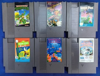 Lote de 6 juegos Nintendo Entertainment System NES ~Monopoly,Vegas Dream,TMNT,Tetris++ Foto 1 de 3