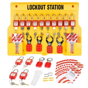Lockout Tagout Station with Loto Devices Lock Out Tag Out Kit Board Include 1... - Picture 1 of 7