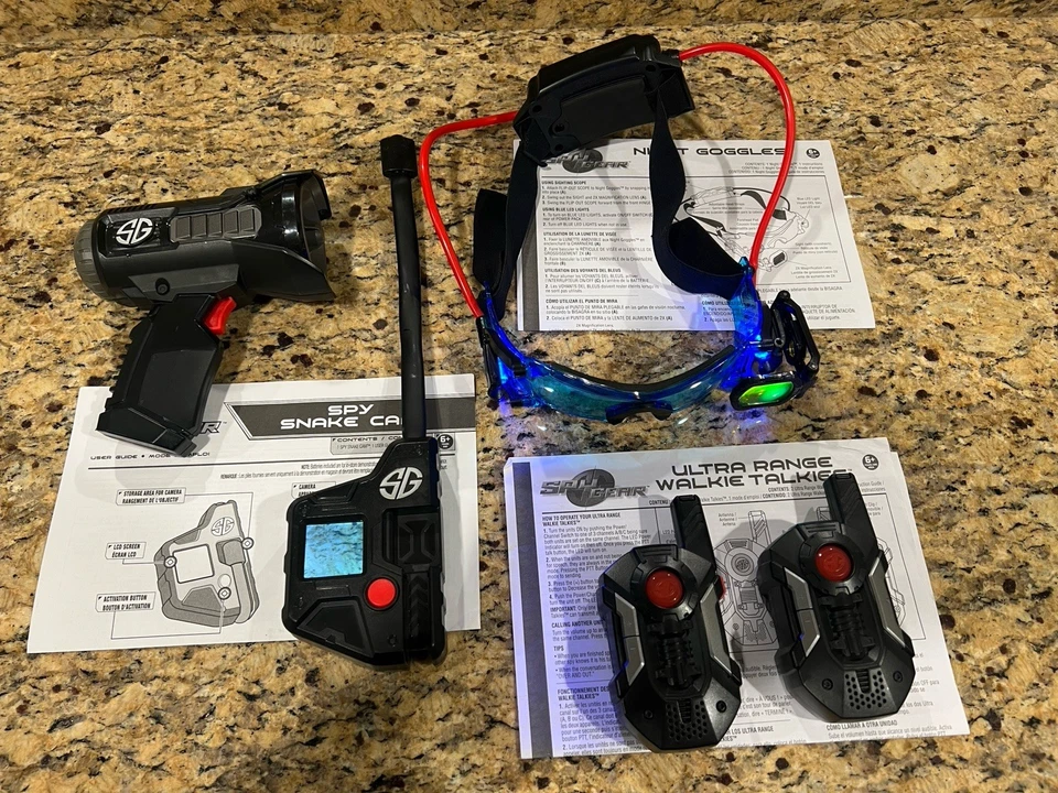 Spy Gear Toy Lot Night Goggles Snake Walkie Talkie Voice Changer Spin Master - Image 1 of 4