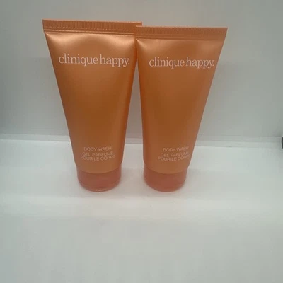 Jabón Corporal Clinique Happy Perfume - 2 Botellas 2.5oz Cada Aroma Floral Viaje NUEVO Foto 1 de 2