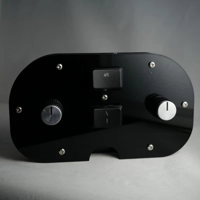 Black Acrylic Midi Controller with 2 Note Buttons and 2 Potentiometer Knobs - Image 1 of 4