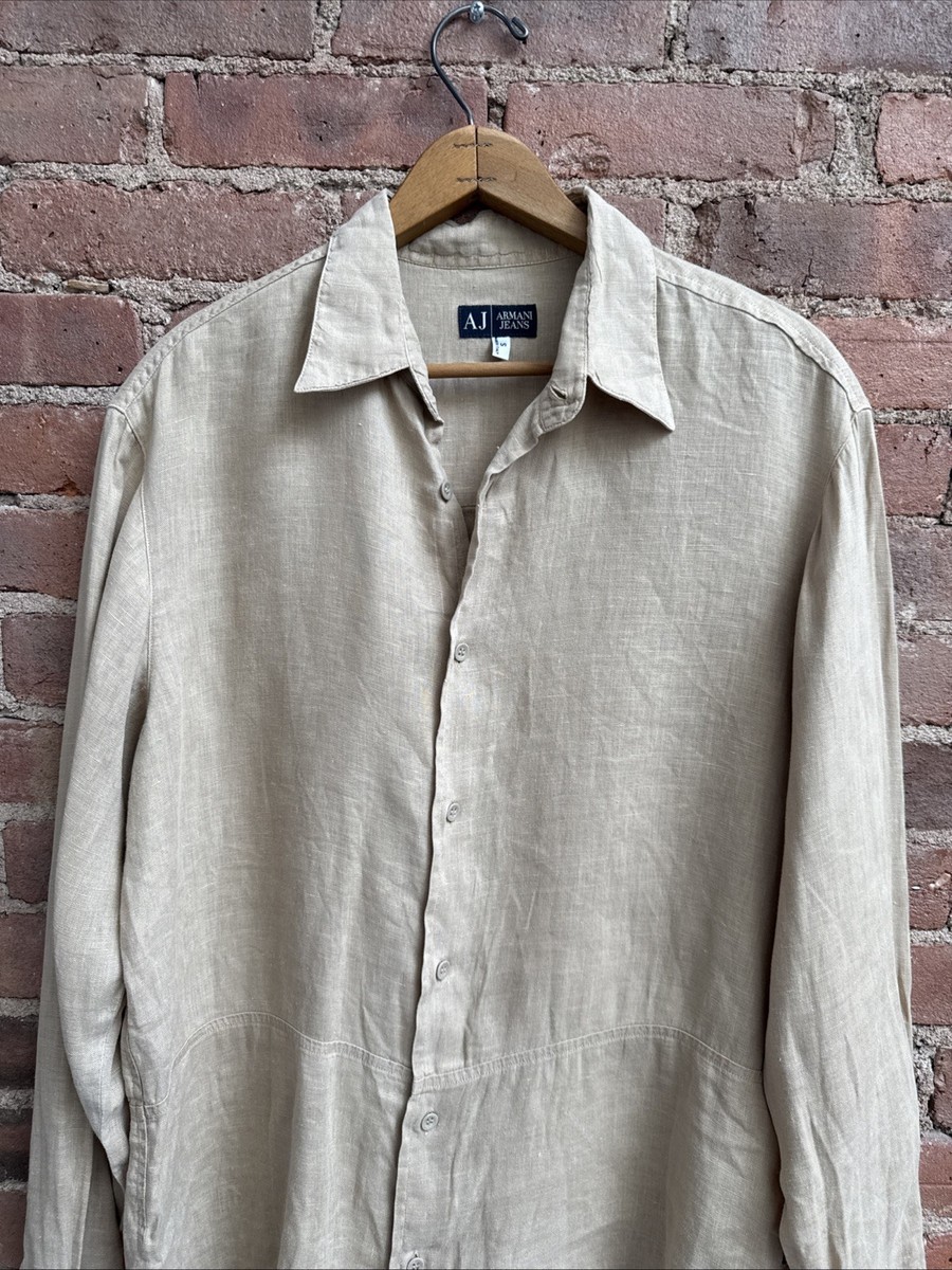 90s Armani Jeans　Pure Linen Shirts 90s Armani Jeans Pure Linen Shirts 90s Armani Jeans Pure