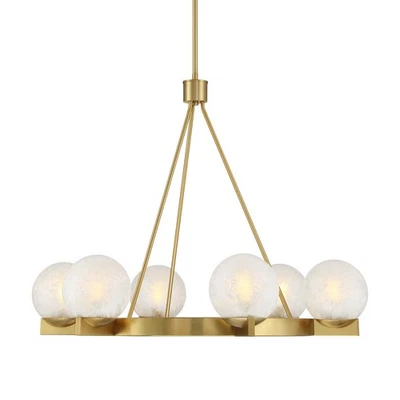 Lámpara de araña Savoy House 1-1014-6 Darien 6 luces 32" W - latón Foto 1 de 4