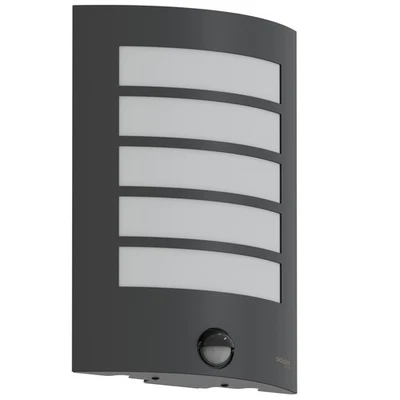 LED Außenleuchte mit Bewegungsmelder IP44 E27 Wandleuchte Außenlampe Anthrazit  - Bild 1 von 4