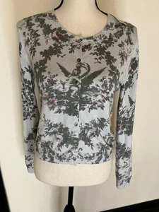 Urban Outfitters Kimchi Blue Rachel Swan Printed Cardigan NWT Sz. M - Picture 1 of 16