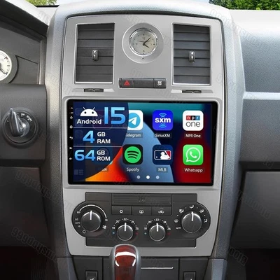 Radio estéreo para coche 4+64 GB para Chrysler 300C 2004-2007 Android 15 CarPlay GPS WIFI Foto 1 de 4
