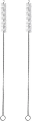 RAWNORI 2 Drinking Straw Cleaning Brush Long - Bristle Cleaner for Stainless Steel